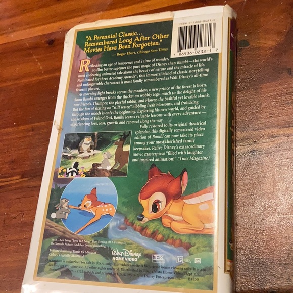 Disney Bambi (VHS,1997)  55th Anniversary Limited! - Picture 4 of 5